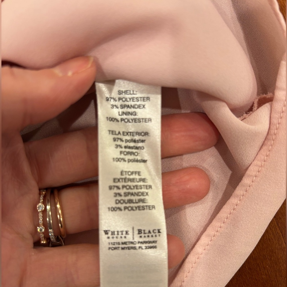 WHBM Dusty Rose Women's Split Back Blouse, size 10 - Picture 13 of 16